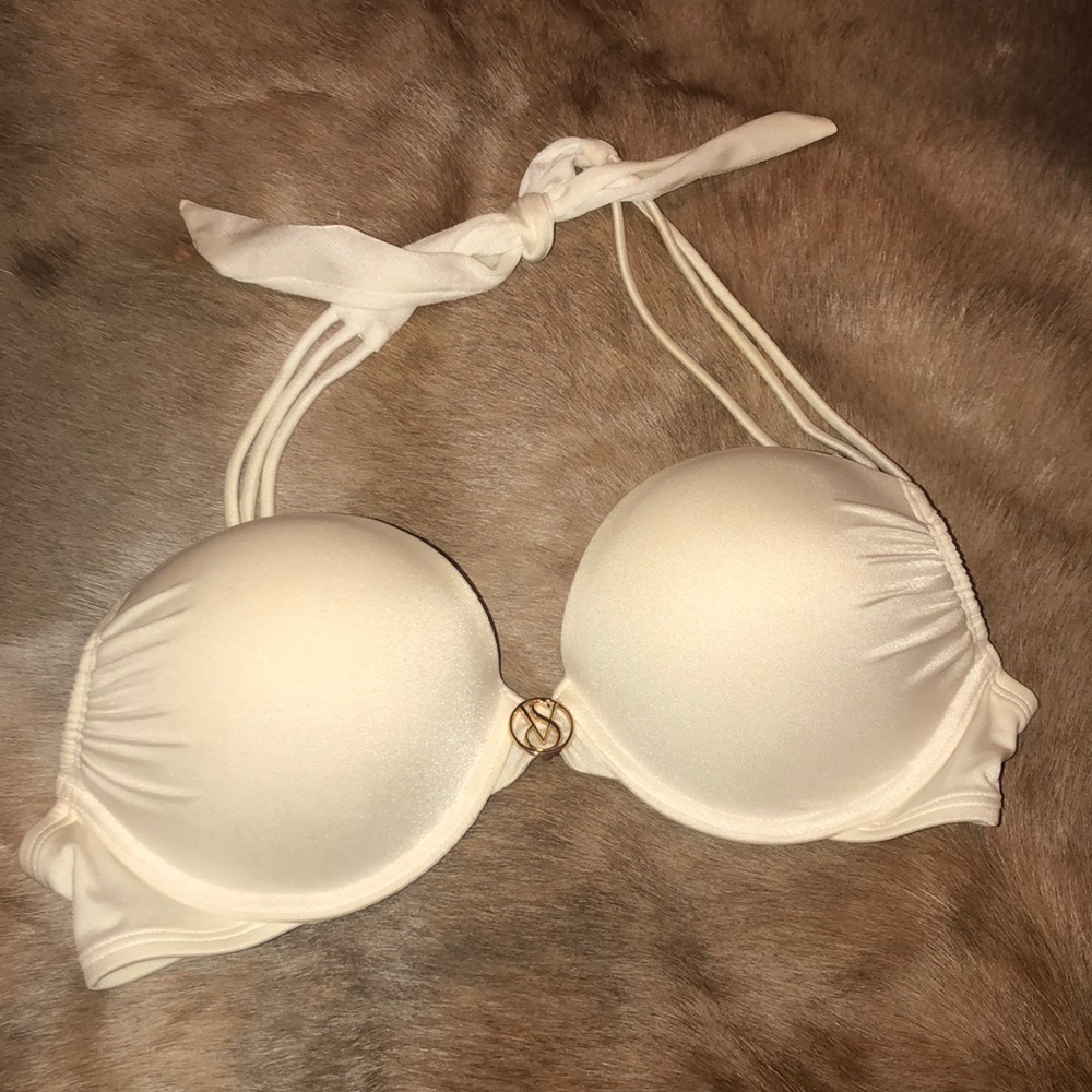 Victoria Secret White Push Up Swim Top